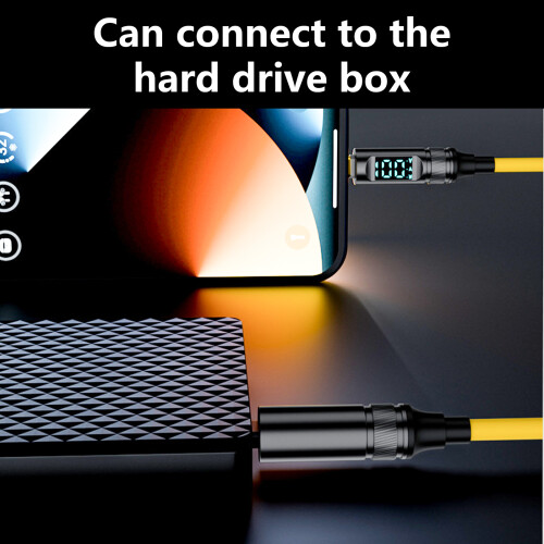 100W USB C to USB C Spring Cable 1.8M Digital Display for OTG 8K 1