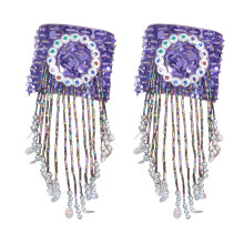 Elegant Sequins Belly Dance Costume Armlet for-Dark purple
