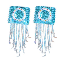 Elegant Sequins Belly Dance Costume Armlet for-Lake Blue