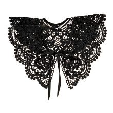 False Collar Women Dickey Collar Lace Collar-Lace up black