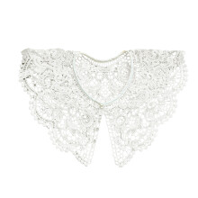 False Collar Women Dickey Collar Lace Collar-Pearl buckle white