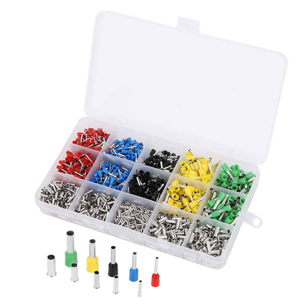 Crimp Terminals Tube Type Coldpress Wire Connectors Kit 1640Pcs Assortment 9311361518297