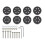 8PCS Practical Quiet Replacement Wheels For Luggage-71 black 1