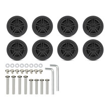 8PCS Quiet Rolling Suitcase Replacement Wheels-72 black
