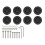8PCS Quiet Rolling Suitcase Replacement Wheels-72 black 1