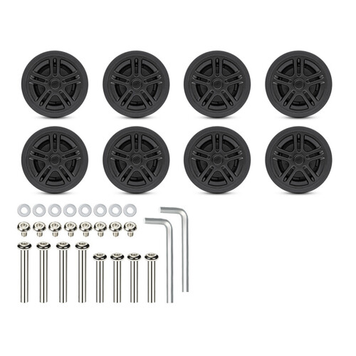 8PCS Quiet Rolling Suitcase Replacement Wheels-72 black