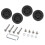 4PCS Quiet Rolling Practical Plastic Luggage-72 black 1