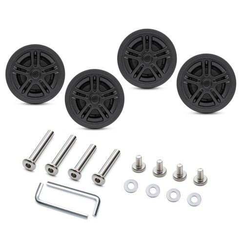 4PCS Quiet Rolling Practical Plastic Luggage-72 black