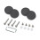4PCS Quiet 360 Spin Luggage Wheels Practical Plastic-63 black 1
