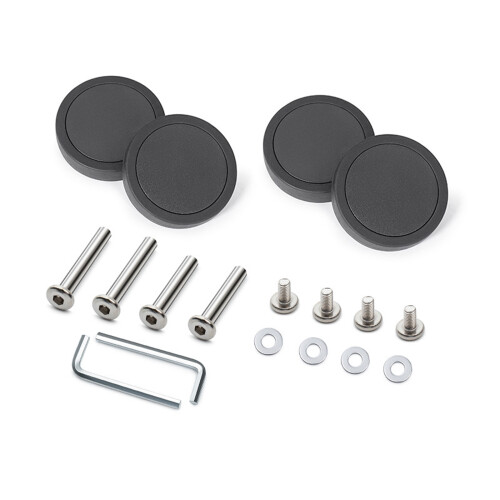 4PCS Quiet 360 Spin Luggage Wheels Practical Plastic-63 black