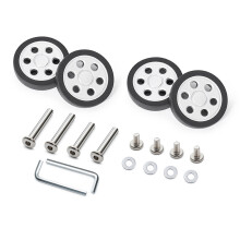 4 Pieces Quiet Travel Suitcase Wheels Universal-69 silver