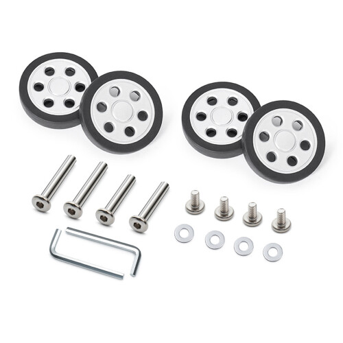 4 Pieces Quiet Travel Suitcase Wheels Universal-69 silver