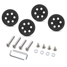 4PCS Practical Suitcase Replacement Wheels High-69 black