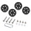 4PCS Practical Suitcase Replacement Wheels High-69 black 1