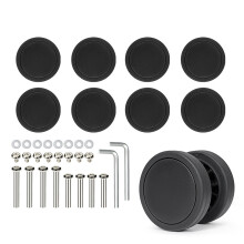 8PCS Universal Suitcase Wheels Abrasion Resistant-63 black