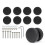 8PCS Universal Suitcase Wheels Abrasion Resistant-63 black 1