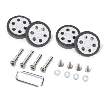 4 Pieces Quiet Travel Suitcase Wheels Universal-71 silver