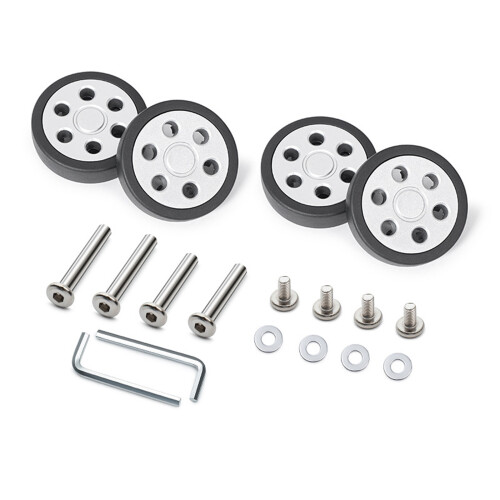 4 Pieces Quiet Travel Suitcase Wheels Universal-71 silver
