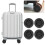 4 Pieces Quiet Travel Suitcase Wheels Universal-69 silver 4