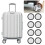 8PCS Universal Suitcase Wheels Abrasion Resistant-63 black 5