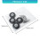 4 Pieces Quiet Travel Suitcase Wheels Universal-69 silver 3