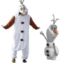 (L) Olaf Frozen Adult Snowman Costume Kigurumi Pajamas Cosplay Pyjamas