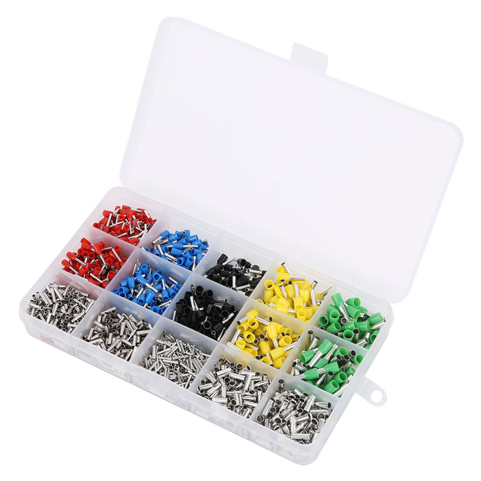 Electrical Wire Crimp Terminals 1640Pcs Assortment Kit Tube Type Coldpress 8771361522792