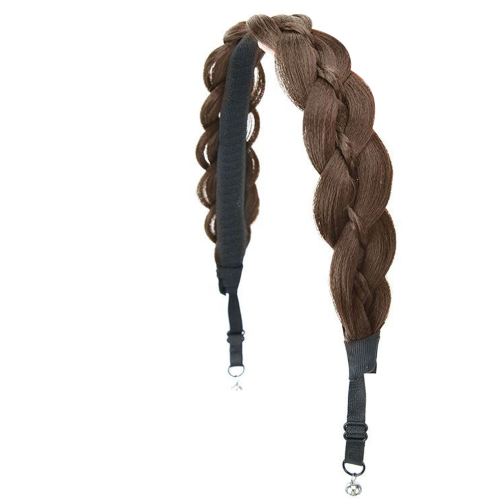 Magnetic Clip Fishtail Braid Synthetic Fibre Braid-light brown
