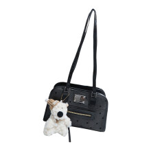 Modern Ladies Backpack With Removable Charm Practical PU-Black