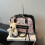 Modern Ladies Backpack With Removable Charm Practical PU-Black 4