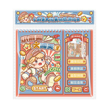 Miniature Scene PET Sticker Book Decorative Scenery-blue