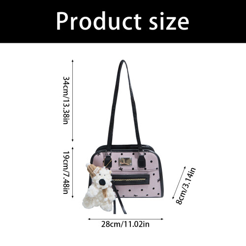 Modern Ladies Backpack With Removable Charm Practical PU-Black 2