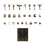 Retro Key Shape Decorative Sticker Repositionable Adhesive-2 1