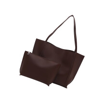 Elegant Casual Shoulder Purse Textured Handbag-Coffee color