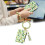 Wristlet Keychain Bracelet Wallet,Purses Bead Keyring-Pineapple 3