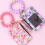 Wristlet Keychain Bracelet Wallet,Purses Bead Keyring-Pineapple 6