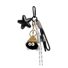 Braided Rope Bag Charm Handbag Accessories Bag Pendant-Black