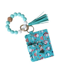 Bracelet Keychain Wallet Wristlet Card Holder Slim Wallet-Blue