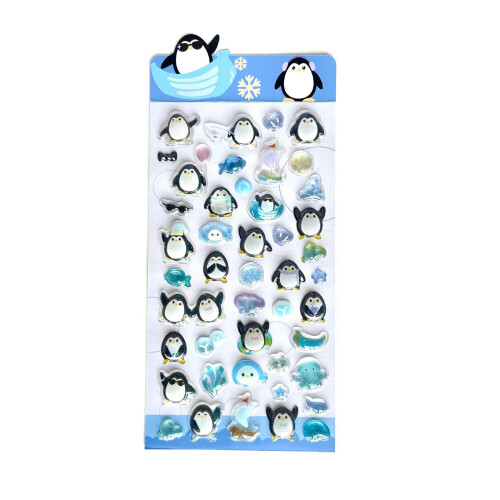 Sparkling User Friendly Sticker for Kids Creative Art-Blue