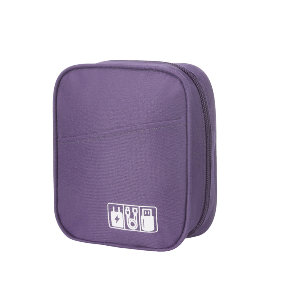 Portable Tech Gears Organizer Reinforced Oxford- Purple 7696000299983