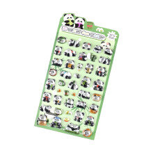 Animal Decorative PVC Sticker for Kids Craft-Green Bamboo.