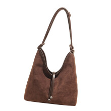 Trendy Faux Suedes Crossbody Purses with Adjustable-Coffee