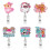 Christmas Badge Holder Sequins ABS Retractable Badge Holder-4 7