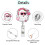 Christmas Badge Holder Sequins ABS Retractable Badge Holder-4 6