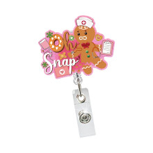 Christmas Badge Holder with Metal Belt Clip for Nurse Doctor-2