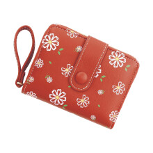 Functional Zippers Wallet Practical PU Construction-Red
