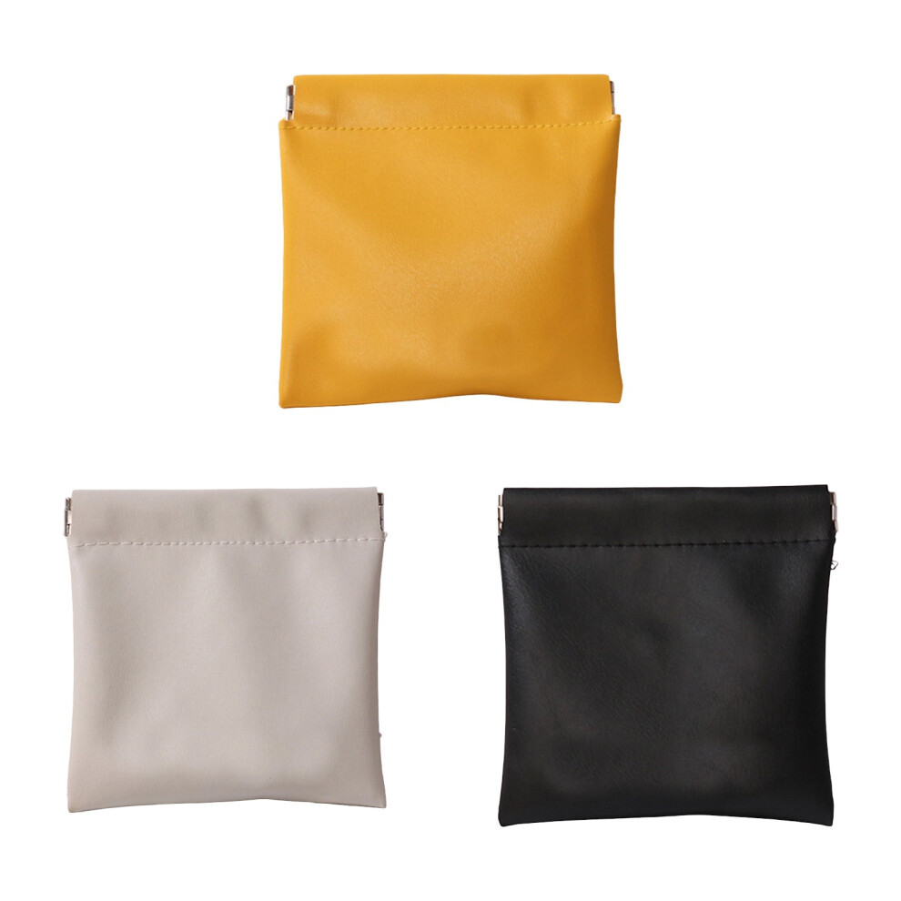 Compact Water Resistant Makeup Bag PU Leather Snap Closure-5