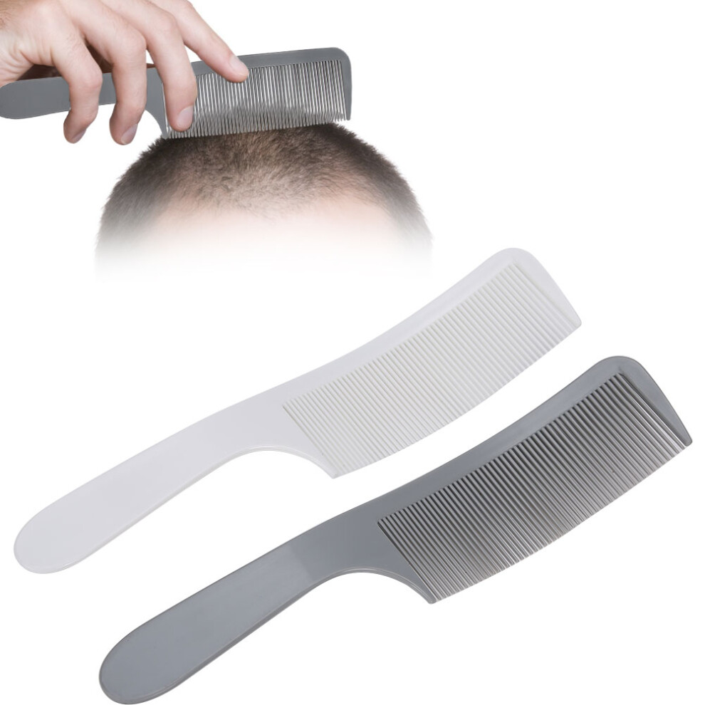 Unisex Curved Barber Clipper Comb For Haircut Styling, Plastic, Salon Use
