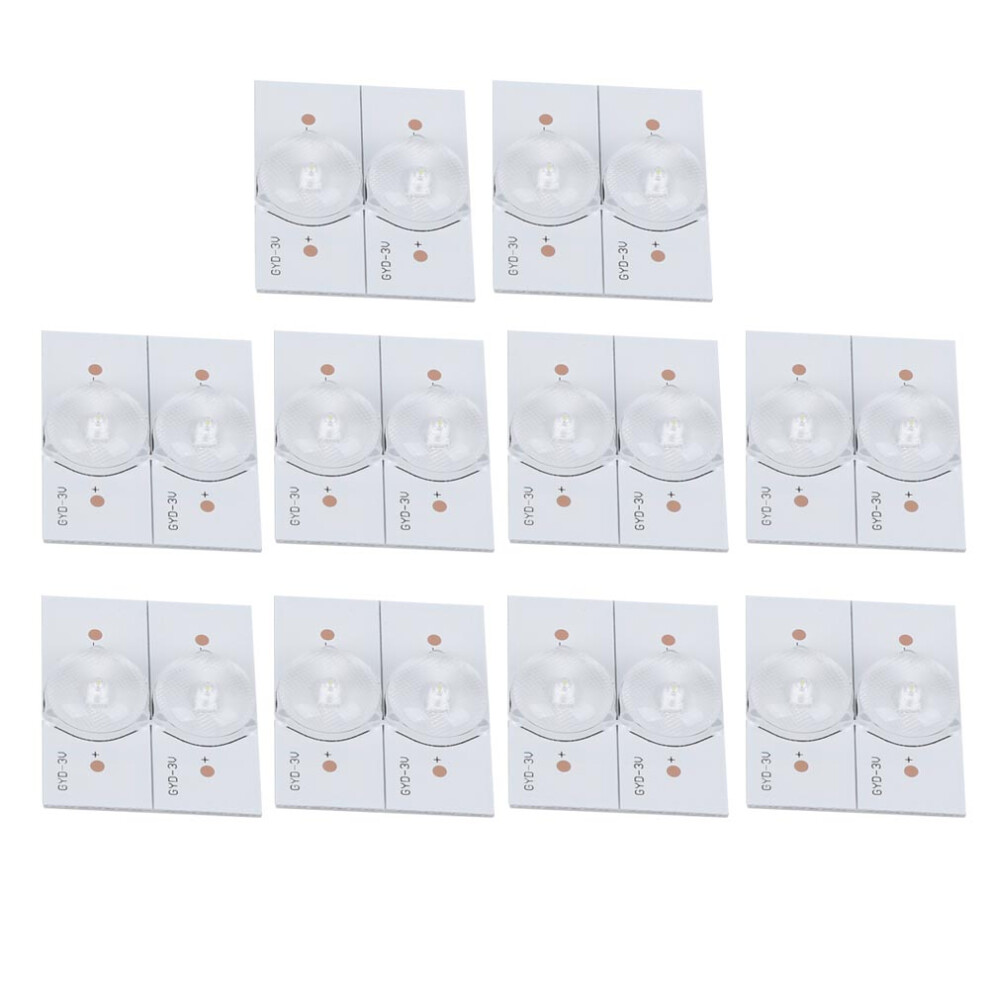 Led Repair Lamp Beads 3V Smd 20Pcs With Fiberglass & Concave Lens For Tv Repair 9311361530794