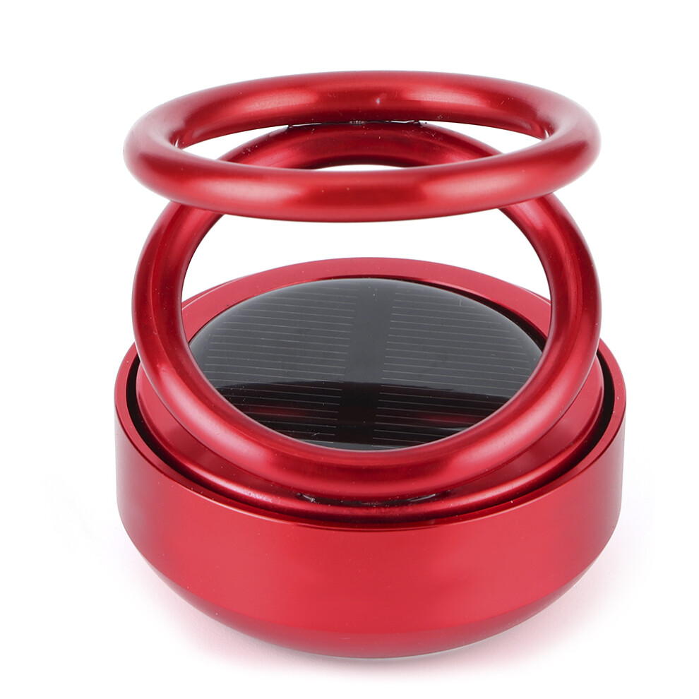 Solar Car Air Freshener Aromatherapy Diffuser Rotating Odor Eliminator Red 4331361531046